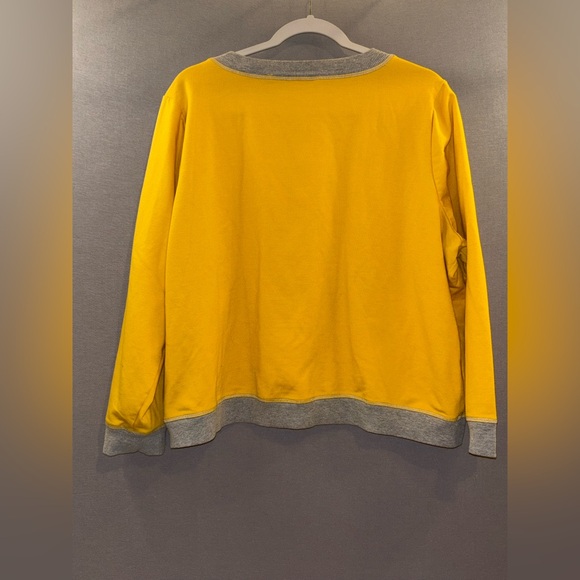 Modcloth Yellow crewneck Sweatshirt Tiger Design Womens 2x fun trendy fall layer - Picture 3 of 4